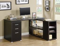 Corner desks large and small desks that will fit snug in to a corner are perfect to. 60 Cappuccino Corner Desk With Storage By Monarch Officedesk Com