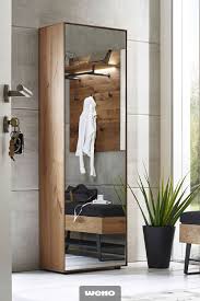 Garderoben sind praktische ordnungshelfer und lassen sich in jeden flur gut integrieren. Moderner Hochschrank Mit Spiegelfront In Kerneiche Schuhschrank Eiche Schrank Mobelideen
