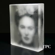 Trevor Beck 2023 Glass Art Paperweight Plaque Detail Monochromatic Fri