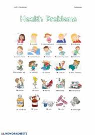 Disease, malady, ailment, illness, sickness, disorder, health problem common illnesses and diseases in english. Illnesses And Health Problems Worksheets And Online Exercises