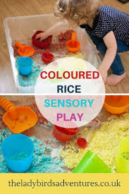 Coloured Rice Sensory Play Sensory Play Toddler Activities Sensory Activities Toddlers