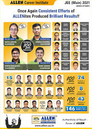 Do you like this video? Jee Main 2021 Result March Attempt 2 Allen Students Secured A Perfect 300 Out Of 300 4 Scored Overall 100 Percentile