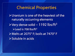 Uranium is a very heavy element among all the naturally occurring elements on the earth. Paul A Charp Ph D Senior Health Physicist Ppt Download