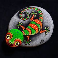 Tasboyama Stonepaintingart Stonepainting Kertenkele Geko Hediyelik Nehediyealsam Siparis Rock Painting Art Rock Painting Patterns Rock Painting Designs