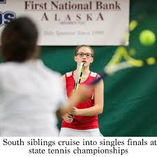 South siblings cruise into singles finals at state tennis championships
