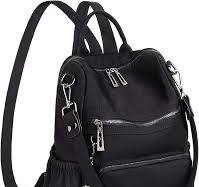 UTO Donna Zaino Casual in Nylon Robusta Zainetto Borsa a tracolla 3 tipi di  manici Multi compartimento con cerniera posteriore Antifurto Tasca Nero :  ...