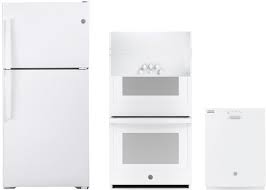 Visit bob's discount furniture in madison, wi to shop quality furniture at untouchable values. Ge Gerectwodw102 4 Piece Kitchen Appliances Package With Top Freezer Refrigerator And Dishwasher In White