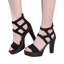 Qyshop Ladies Fashion Platform Sexy High Heel Sandals Fish Mouth Zipper High Heels Reference Cn Size Chart