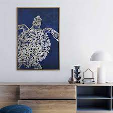 (chelonioidea) they have some shells that join laterally, which protects them from predators and. Turtle Sea Creature Framed Art Print Kirklands