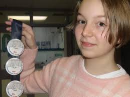 Ceceilia Campbell won the Gravenhurst Winter Carnival button contest