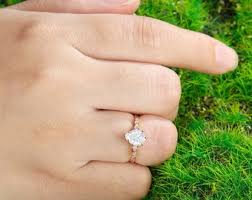 Pear Shaped Moissanite Engagement Ring, Vintage Ring Rose Gold Women Pear  Shaped Antique Art Deco Bridal Diamond Unique Half Eternity Gift