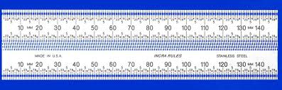 A ruler, sometimes called a rule or line gauge, is a device used in geometry and technical drawing, as well as the engineering and construction industries, to measure distances or draw straight lines. Incra Tools Measuring Marking Layout Precision Marking Rules