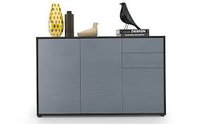 Back to 18 kommode grau matt elegant. Vladon Kommode Sideboard Ben V3 Korpus In Schwarz Matt Fronten In Grau Hochglanz Vladon Amazon De Kuche Haushalt