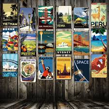 Love birds metal art #metalart #homedecor #decor #birthdaygifts #walldecor #wallart #giftideas. Mike86 Vintage Travel Metal Signs Popular Countries Cities Retro Wall Art Painting Posters Fg 215 Plaques Signs Aliexpress