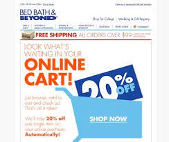 With three delivery methods to choose from (via mail, via email, or on your smartphone), bed bath & beyond makes it simple to. Abandon Shopping Cart 17 Online Retailers Who Ll Bait You Back With A Coupon