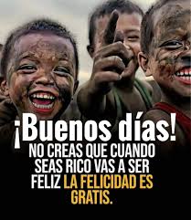 Buenos días!!! Por cada minuto de enojo, perdemos sesenta segundos de  felicidad, por eso no te pierdas las pequeñas alegrías de la vida, mientras  esperas la gran felicidad, porque la felicidad siempre