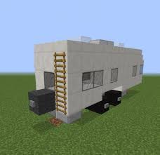 How to make a minecraft walmart semi trailer truck. Camping Trailer Blueprints For Minecraft Houses Castles Towers And More Grabcraft