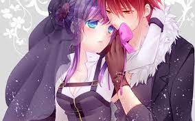 Anime, couple, cute, love, pretty, red, romantic, snow, train. 47 Anime Couple Wallpaper Hd Website On Wallpapersafari