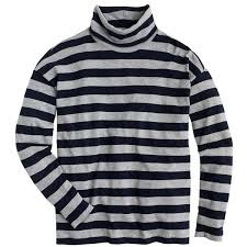 Black And White Striped Turtleneck Mens Women S J Crew Deck Stripe Turtleneck 180 Aed Liked On Polyvore Featuring Tops Sweaters Striped Striped Turtleneck Turtle Neck Oversized Striped Sweater