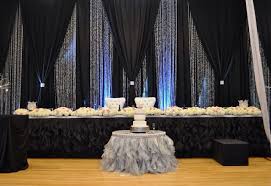 Black And White Wedding Backdrop Ideas Black Silver And Crystal Backdrop Wedding Planning Decor Head Table Wedding Backdrop Wedding Backdrop