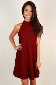 Uptown Vibes Scallop Mini Dress In Crimson Mini Dress Maroon Fall Dress Dresses