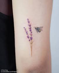 Lavender And Bumblebee For Angela Lavender Tattoo Small Tattoos Bee Tattoo