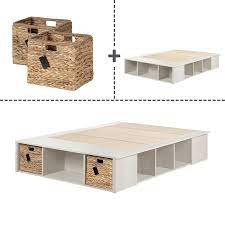 Enjoy free shipping on most stuff, even big stuff. South Shore Avilla Full Storage Platform Bed In Winter Oak 11833