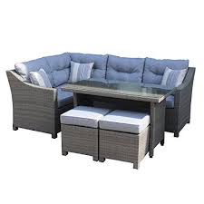 Bisao Outdoor Lounge Set Garden Corner Sofa Aluminum And Poly Rattan With Images Outdoor Lounge Set Terrace Furniture Patio Furniture Pillows