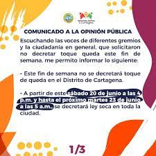 Gobierno dejó sin efecto decreto con el que alcaldía de cartagena pretendía reactivar. Atencion Este Fin Alcaldia De Cartagena De Indias Facebook