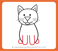 J,ai regarder cette serie enfant et je m'en sort tres bien aujourdhui! How To Draw A Cat Step By Step Cat Drawing Instructions Cute Cartoon Cat Easy Peasy And Fun