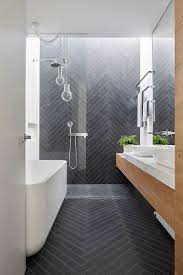 Beautiful Bathroom Grey Fishbone Herringbone Tiles Tile Tiles Beautifulbathroom Bathroom Bathro Bathroom Design Small Bathroom Bathroom Design Small