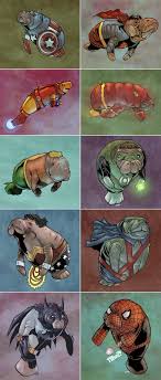 Manatees As Super Heroes Manatee Marvel Cartoon