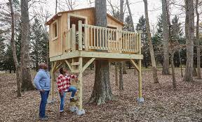 You must be able to hammer a nail without smashing your fingers and saw wood planks while keeping your toes. How To Build A Treehouse The Home Depot
