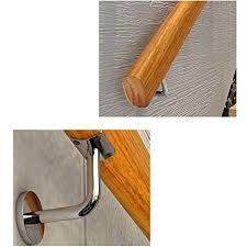 Matching fittings are also available to start, end and curve the railing to match the stair path. Gcm Safe Wooden Stair Railing Wall Mounted Handrail Attic Elderly Child Indoor Corridor Prevent Fall Non Rusty Bracket Size 30cm Building Materials Building Supplies Florent Dejardin Fr
