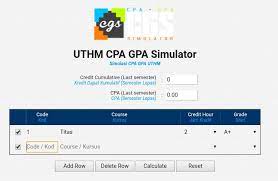 Home online resources cgpa calculator. Ehnakfinaldah On Twitter Anggar Pointer Uthm Https T Co 1pcto3gafh 1 Masukkan Gred Anda 2 Calculate 3 Berbahagialah Dgn Pointer Korang Https T Co Kpmhd9oiod