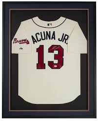 In addition to acuna jr. Ronald Acuna Jr Signed Framed Braves Majestic Cream Jersey Jsa Sports Integrity