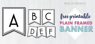 free printable banner letters