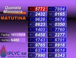 ¿quieres sentir la emoción de presenciar el sorteo, ver cómo el bolillero automático se va moviendo y salen una a una después de esta reseña, ya estás preparado para conocer al momento los resultados de la quiniela nacional nocturna. Iplyc Misiones On Twitter Sorteo 6480 De La Quiniela Matutina 15 De Noviembre Del 2018