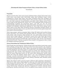 Menguasai lebih daripada itu tentunya lebih menguntungkan. Pdf Zuraini Ramli Pengajaran Bahasa Melayu Sebagai Bahasa Kedua