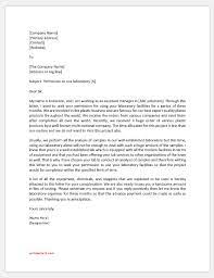 Writing a letter to authorize someone to act on your behalf is important. Letter Of Permission To Use Laboratory Writeletter2 Com