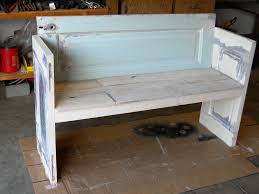 Bench Made From Old Doors That I Did Rustic Outdoor Furniture Pallet Furniture Bench Diy Outdoor Furniture