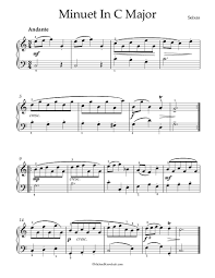 Free Piano Sheet Music Seixas Minuet In C Major Enjoy Piano Sheet Music Sheet Music Piano Sheet Music Free