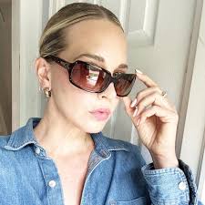 Lunettes de soleil vintage marron écaille de l'an 2000 « COACH » Samantha. 