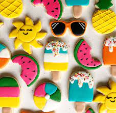 Summer Decorated Sugar Cookies Royal Icing Cookies Sugar Cookies Decorated Summer Cookies Summer Sugar Cookies