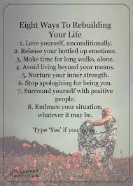 Rebuilding Your Life Positive People Life Positive Thoughts