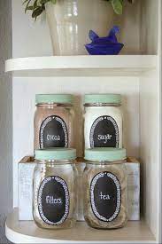 Chalkboard Mason Jar Kitchen Storage Things I Want To Do Artesanato Utensilios Reciclagem
