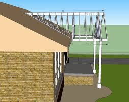 Building A Gable End Porch Cover Tying Into Existing Roof Building A Porch Porch Addition Pergola