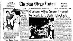 Air force training drone washed ashore on florida beach. From The Archives 1949 Berlin Blockade Ends The San Diego Union Tribune