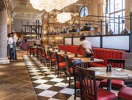 Black And White Restaurant Floor Tiles 