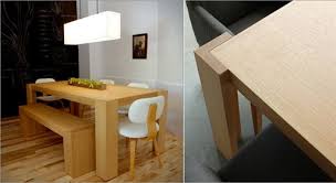 Nests with metric end table (sold separately). Gus Modern Corner Block Dining Table Dining Tables Better Living Through Design